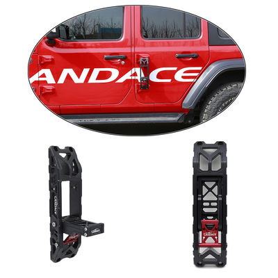 Off Road Aluminium Alloy Side Door Hinge Foldable Step Foot Pedal untuk Jeep Wrangler