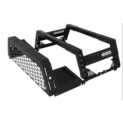 Black Powder Coated Carbon Steel Max Modular Bed Racks untuk Toyota Pick Up Offroad Mount