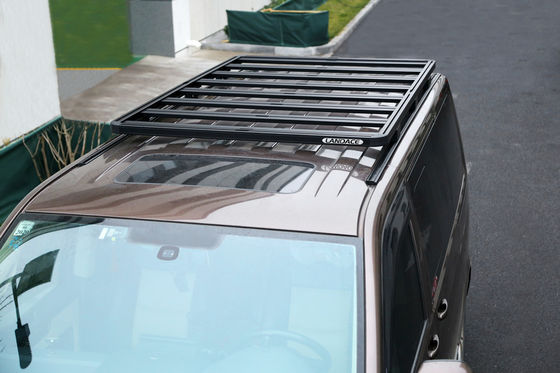 Black Powder Coating Van Car Roof Racks dengan kapasitas beban 200kg dan stainless steel