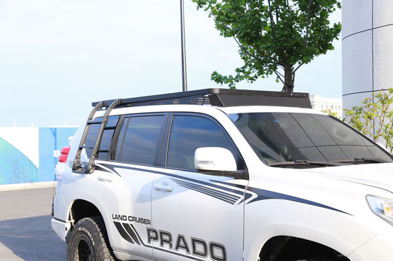 Platform rak atap mobil tahan karat dengan rel pemasangan dari baja tahan karat hitam