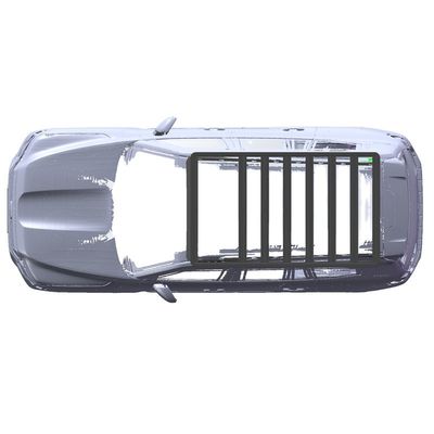4x4 Aksesoris eksterior kendaraan Rak atap aluminium dengan permukaan lapisan tinggi dan bubuk