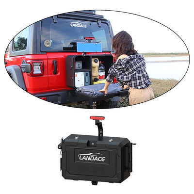 6063 Aluminium Jeep Wrangler JL JK Tail Gate Storage Box untuk Off Road Exterior Storage