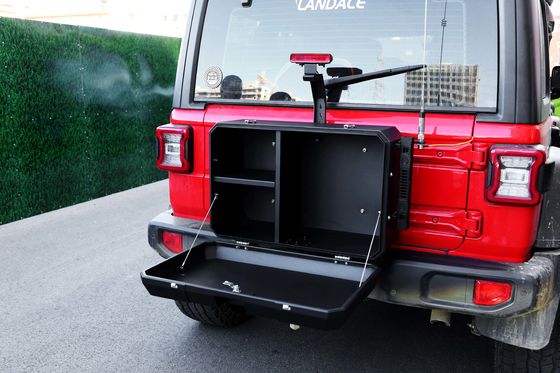 OEM/ODM yang dapat diterima 700X450X317mm Aluminium Tail Gate Storage Box untuk Jeep Wrangler JL JK