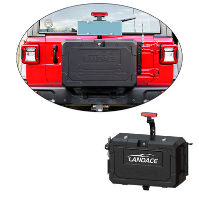 2016-2018 Landace 4x4 Eksterior Aksesoris Bagian Belakang Aluminium Storage Tool Box untuk Jeep