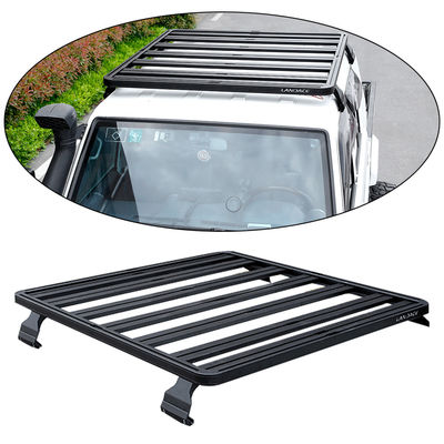 Rak atap berlapis bubuk hitam untuk LC79 Kapasitas 23,5 kg Aluminium 4WD Universal