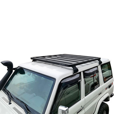 Rak atap berlapis bubuk hitam untuk LC79 Kapasitas 23,5 kg Aluminium 4WD Universal
