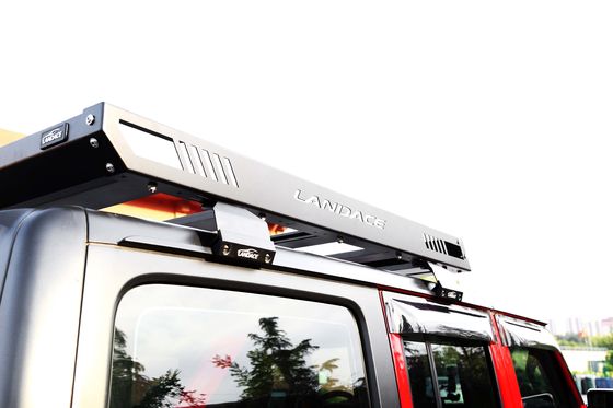 Jeep Wrangler JL Aksesoris AL6063 SS304 atap Keranjang Kargo Pengangkut dengan Clamp Gutter