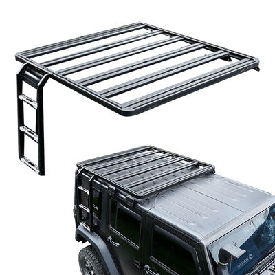 Aluminium Alloy 4x4 Rak atap bagasi untuk Jeep Wrangler JK Mudah instalasi