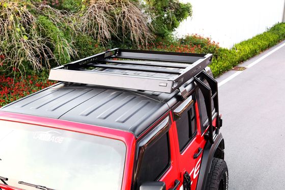 Keranjang Pengangkut Kargo Alami Aluminium Berlapis Bubuk Hitam Tinggi untuk Jeep Wrangler