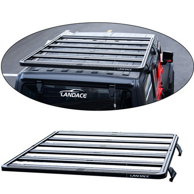 Rak atap paduan aluminium hitam untuk Wrangler JL 25kg beban universal cocok untuk semua model