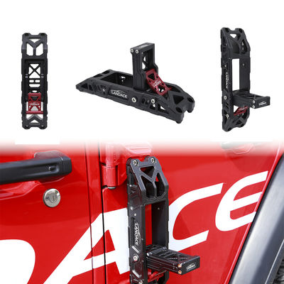 Aluminium Alloy Hard Anodizing Pedal Langkah Pintu Mobil untuk Jeep Wrangler JK JL Instalasi
