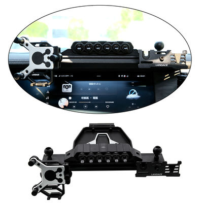 Anodic Oxidated Surface Multifunction Car Phone Holder untuk Black Center Console Bracket