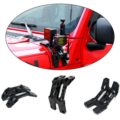 2018-2019 Jeep Wrangler JL Aluminium Hood Mount Camera Holder Dirancang dengan Lampu LED