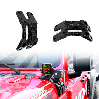 2018-2019 Wrangler JL Gladiator JT Aluminium Alloy A-Pillar Kaca depan Lampu Mounts Bracket