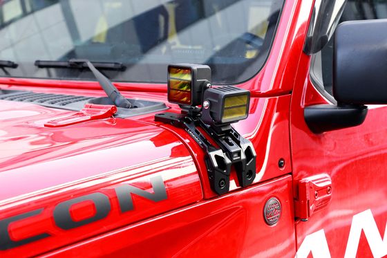 Bracket pemasangan lampu titik kaca depan mobil tahan karat untuk Jeep JL Aluminium Alloy
