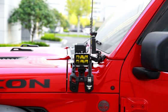 Bracket pemasangan lampu titik kaca depan mobil tahan karat untuk Jeep JL Aluminium Alloy