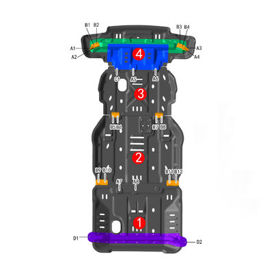 Magnalium Auto Parts untuk Ram 1500 Motor Cover Skid Plate Guard Plate Chassis Guard