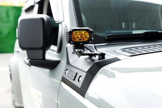 Bracket pemasangan yang dirancang secara efisien untuk Jeep Tank 300 A-Pillar Lampu PC ABS yang dimodifikasi
