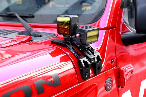 Jeep JL Hitam Jeep Aluminium Alloy LED Driving Light Bracket Sebuah pilar Mounting Bracket