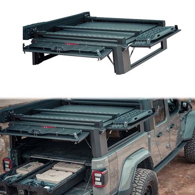 Layanan OEM Diterima Black Powder Coated Truck Canopy untuk Jeep Gladiator Topper Camper