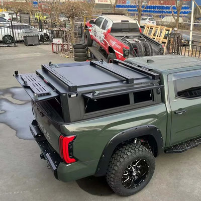 Black Toyota Tundra Pickup Bed Cover dengan Trunk Mount dan Konstruksi Aluminium