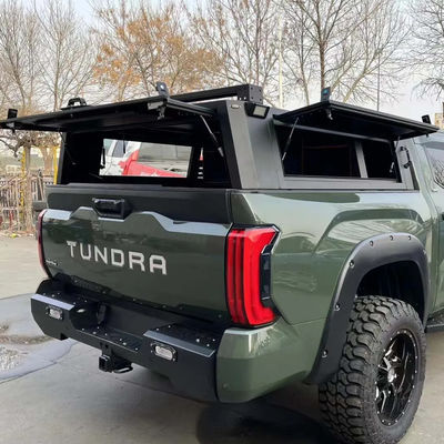 Black Toyota Tundra Pickup Bed Cover dengan Trunk Mount dan Konstruksi Aluminium