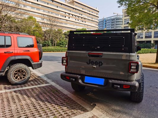 Jeep Gladiator Pickup Truck Tempat Tidur Canopy Topper di High- Black Powder Coated Finish