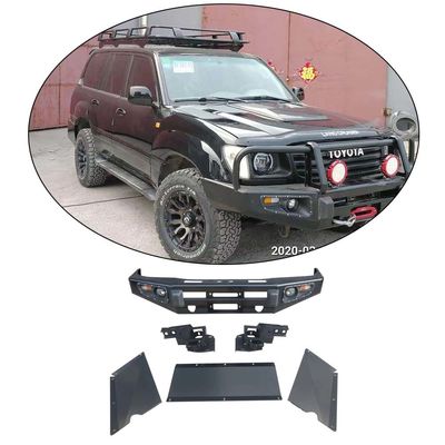 Custom Steel Car Bodykit Bull Bar Front Bumper untuk Toyota LC100