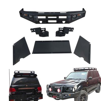 Custom Steel Car Bodykit Bull Bar Front Bumper untuk Toyota LC100