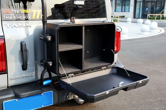 Off-Road Desain Baru Power Coating Wrangler Tailgate Outdoor Storage Box Untuk Tank 300 BJ40 Untuk Wrangler JL JK Tank 300 BJ40