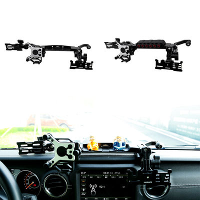 Black Multi-function 4x4 Wrangler JL Center Console Bracket Phone Holder untuk Jeep