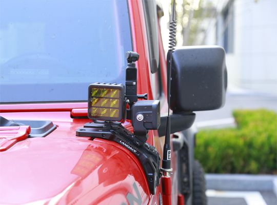 Wrangler Off-Road Silver Light Mounting Brackets dengan Desain Mesin CNC Tinggi