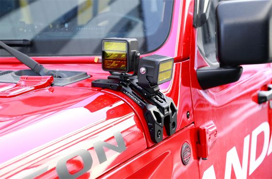 Bracket pemasangan cahaya yang dapat disesuaikan untuk aksesoris eksterior Jeep Wrangler JL Silver