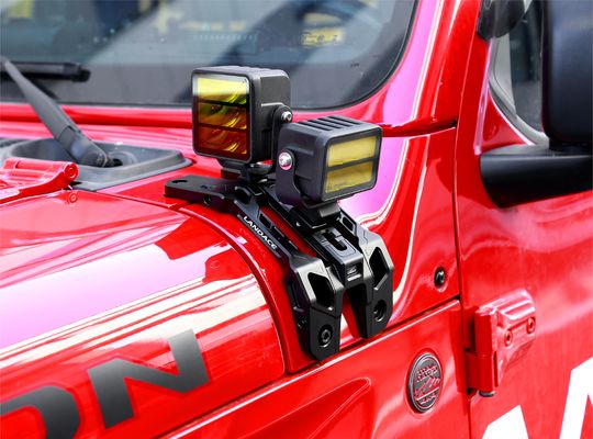 Bracket pemasangan cahaya yang dapat disesuaikan untuk aksesoris eksterior Jeep Wrangler JL Silver