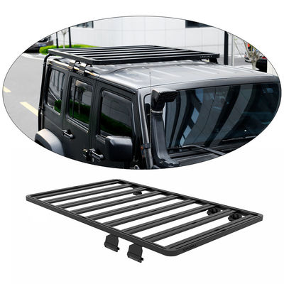 Elektroforesis dan Powder Coated Flat Baggage Carrier Roof Racks untuk Jeep Wrangler JK