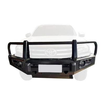 Powder Coated Front Bumper untuk Toyota Hilux Steel Body Kit Bull Bar untuk 4x4 Off Road