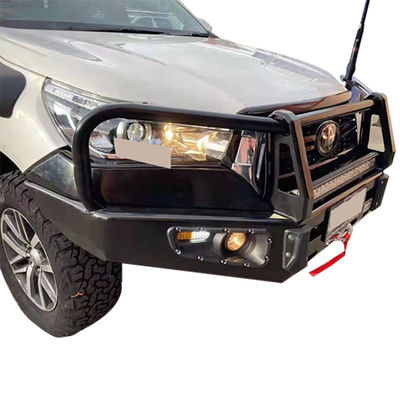 Powder Coated Front Bumper untuk Toyota Hilux Steel Body Kit Bull Bar untuk 4x4 Off Road