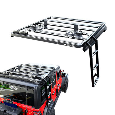 Tangga Tailgate Baja Hitam Serbuk Lapisan Sisi Tangga Untuk WranglerJL Mobil Fitting JEEP