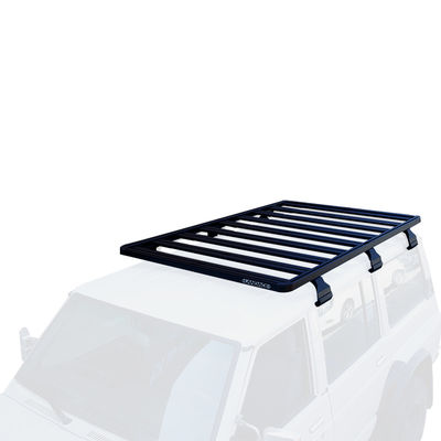 23.5KG Aluminium Alloy Roof Basket untuk Nissan Patrol Y60 4X4 Rak Atap Mobil dalam Hitam