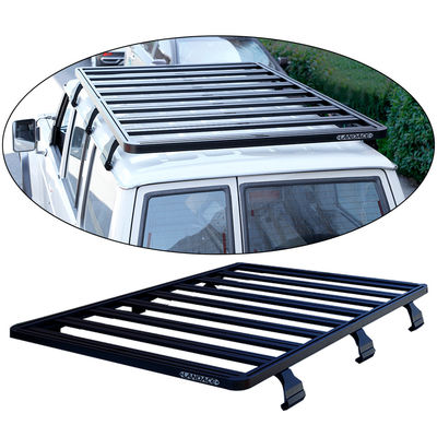 23.5KG Aluminium Alloy Roof Basket untuk Nissan Patrol Y60 4X4 Rak Atap Mobil dalam Hitam