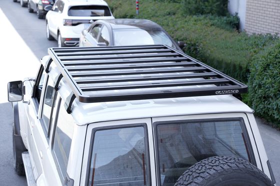 23.5KG Aluminium Alloy Roof Basket untuk Nissan Patrol Y60 4X4 Rak Atap Mobil dalam Hitam