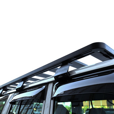 Off Road Land Cruiser LC76 Seri 4x4 Roof Rack Mount dalam Hitam AL6063 SS304 untuk Toyota