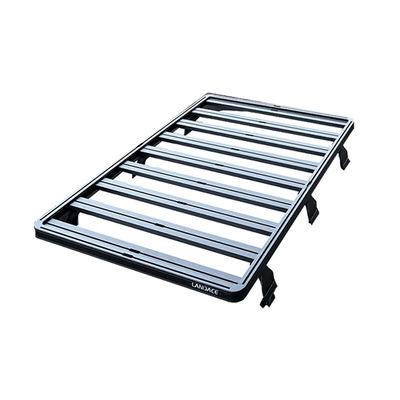 Off Road Land Cruiser LC76 Seri 4x4 Roof Rack Mount dalam Hitam AL6063 SS304 untuk Toyota