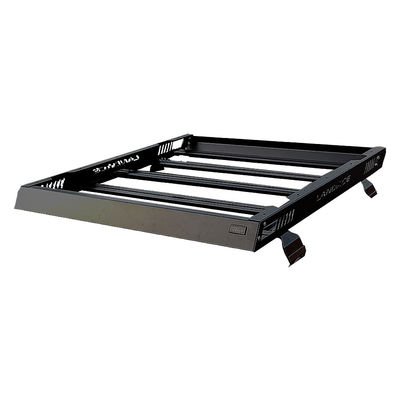 4x4 Off-road Aluminium Alloy Rak Atap Bagasi Mobil Atap Keranjang Hitam 1455*1425*113mm