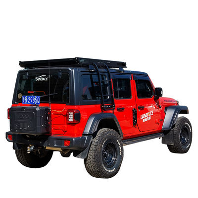4x4 Off-road Aluminium Alloy Rak Atap Bagasi Mobil Atap Keranjang Hitam 1455*1425*113mm