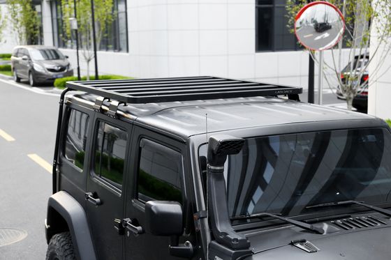 Platform rak atap mobil paduan aluminium untuk Jeep Wrangler JK Instalasi non-destruktif