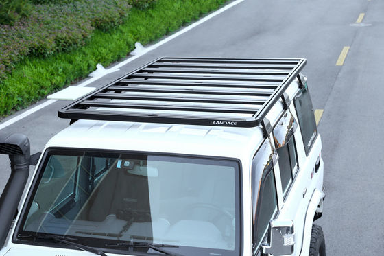Aluminium Alloy Roof Mount Car Roof Basket untuk Toyota FJ Cruiser dalam Finish Hitam