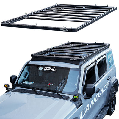 AL6063 SS304 4X4 Tank 300 Aluminium Alloy Universal Baggage Roof Rail Basket Mobil Rak Atap untuk GWM