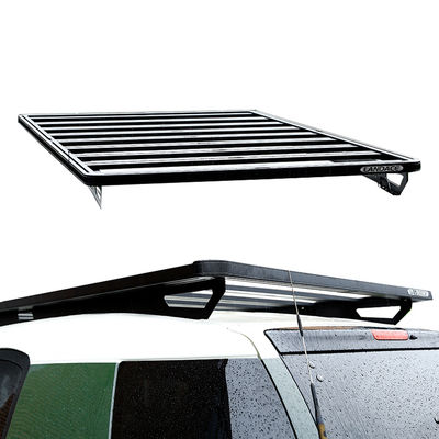 Hitam AL6063 SS304 4X4 Universal FJ Cruiser Aluminium Alloy Roof Rail Basket untuk Toyota