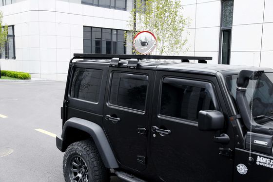 200kg Kapasitas Pemuatan Custom Baja Aluminium Hitam Rak Atap untuk Jeep Wrangler JK High-